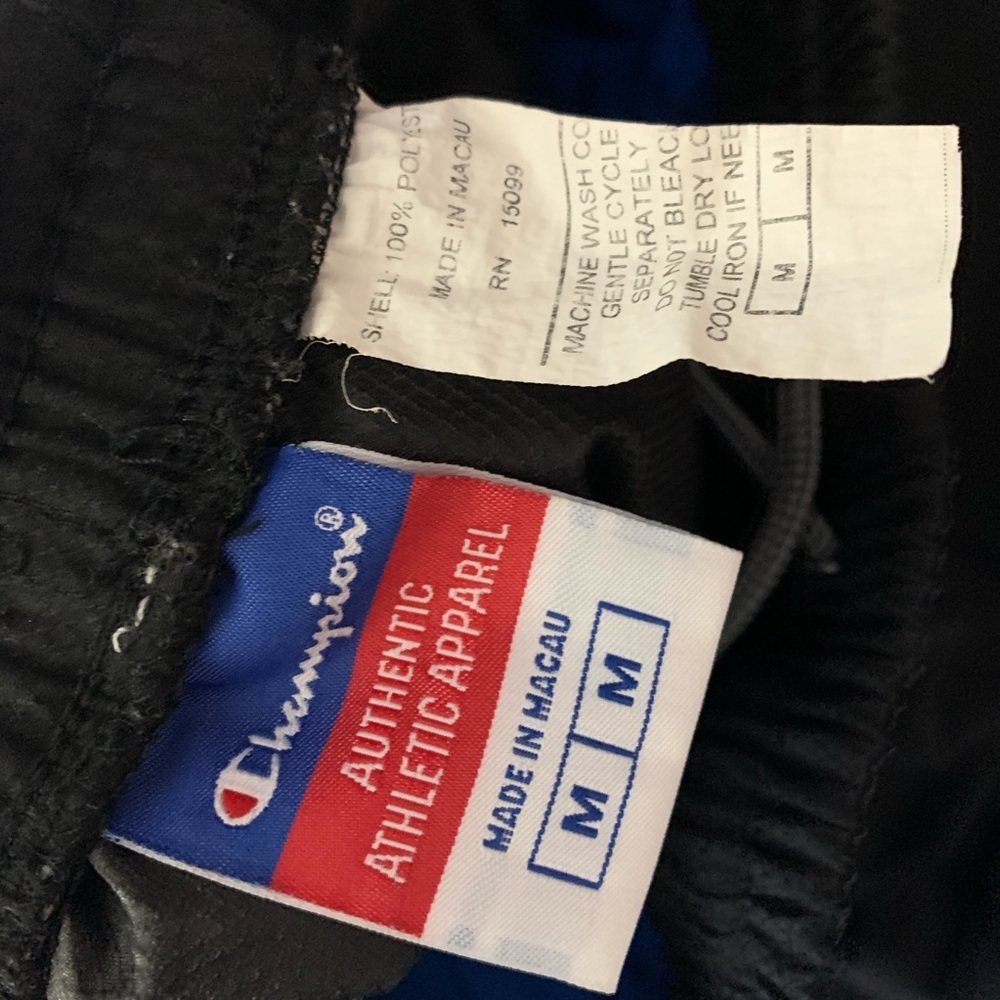 Champion Vintage Logo Zip Leg Jogger Track Pants M - Picture 5 of 7